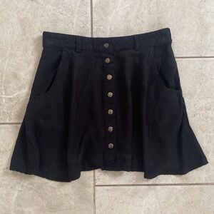 Forever 21 Black Soft Skater Skirt Belt Loops & Pockets